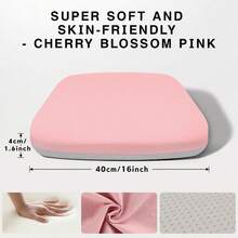 1 Piece Square Soft Cushion, Ultra-Soft Cushion, Comfortable For Long Periods Of Sitting, Office Cushion For Long Hours Of Sitting Without Fatigue, Car Seat Cushion, Home Dining Chair Cushion - 粉色 - 查看 1