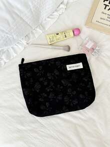 MEYOU FAIRY AGG, Bolsa de cosméticos de gran tamaño fresca y minimalista para mujeres, bolsa con forro interior, neceser de viaje portátil, bolso de mano, bolsa versátil para almacenamiento de productos de cuidado de la piel, organizador de productos de higiene femenina, regalo para mamá o novia, estuche de bolígrafos para estudiantes - Multicolor - Ver 11