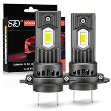 S&D H7 LED Canbus 車用大燈燈泡 1:1 迷你尺寸 30000LM 超亮 無線 Turbo 霧燈燈泡 6000K 汽車燈 - A - 查看 1