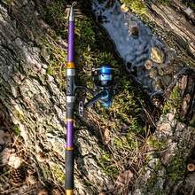1 Set Purple Telescopic Fishing Rod And Spinning Reel Kit, Lightweight Collapsible Fishing Rod With 5.5:1 Pre-Spooled Spinning Reel, Non-Slip EVA Handle, Multiple Sizes, Suitable For Freshwater And Saltwater Beginner Fishing - Purple - View 4