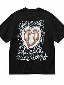 Men T-Shirts - 黑色 - 查看 1
