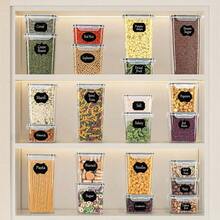 24 Pack Airtight Food Storage Containers With Lids For Kitchen Pantry Organization And Storage, Plastic Canister Set For Cereal, Pasta, Flour & Sugar, Labels & Marker - View 8