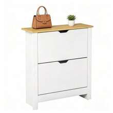 Entryway Storage Unit, Narrow Shoe Cabinet, Practical Shoe Cabinet For Bedroom (Storage Unit Only) - White - View 7
