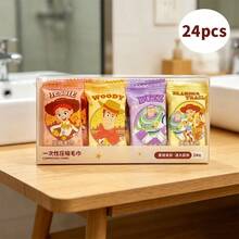 Miniso Disposable Compressed Towel, Quick Expand Individual Facial Cloth, Wash Accessory For Business Trip Hotel, Soft Plant Fiber Material (24 Counts) - Multicolor - View 8