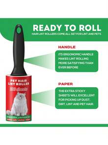 Super Sticky Pet Hair Roller, 100/200/400 Sheets Value Pack, Dog And Cat Hair Remover For Clothes, Sofa, Carpet, Bedding - Red - View 6