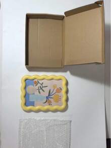 1個奶油色鳳凰相框 6英吋裝飾性桌面/壁掛展示架 附雙掛鉤 復古花卉裝飾 適合房間使用 可愛相框 波希米亞風 迷你照片架 美麗房間裝飾（隨機預載照片） - 彩色 - 查看 14