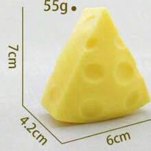 7cm/5cm 三角形起司擠壓紓壓玩具,Q彈柔軟麻糬捏捏樂,大尺寸指尖紓壓玩具,適合居家與辦公室,送禮佳品 - 起司 - 查看 13