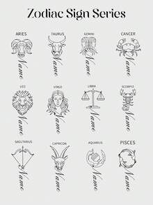 [Personalizzato] 1 pezzo Collana con ciondolo personalizzato con tema dei 12 segni zodiacali e 12 costellazioni, materiale in acciaio inossidabile, placcato oro, collana con nome della serie grafica zodiacale, regalo di gioielleria personalizzato, regalo di compleanno, regalo per le vacanze, regalo per amici, famiglia, regalo per lei - Multicolore - Visualizzare 5