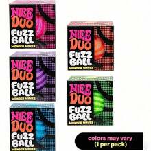 1個 NIE DUO 波浪絨毛壓力球，柔軟刺刺天鵝絨觸感指尖紓壓玩具，紋理感官壓力釋放工具，適合手部訓練，便攜式辦公與旅行壓力球，生日、萬聖節與聖誕節的貼心禮物 - 彩色 - 查看 1