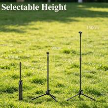 Heavy-Duty Thickened Metal Microphone Floor Stand, Stable And Anti-Shake, Rotatable And Height-Adjustable, Professional Live Broadcast, Performance And Recording Accessory - Black - View 3