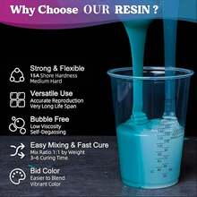 35.2 Oz Liquid Silicone Rubber 1:1 Mixing Ratio, DIY Mold Making, Suitable For Resin, Candle And Soap Making - A - مشاهدة 5