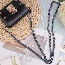 Correas de cadena metálica arcoíris para bolsos, correas de hombro y bandolera, correa de cadena plana de repuesto para bolsos y bolsas - Multicolor - Ver 7
