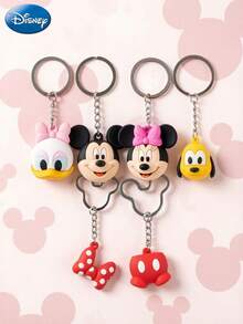 1PC Disney Officially Licensed Mickey Mouse Minnie Daisy Duck Pluto 3D Keychain Cute Cartoon Head Pendant For Car Key Backpack Decor Fashion Accessory Exquisite Collectible Ornament Ideal Birthday Holiday Gift For Disney Fans - Ball 1 - View 2