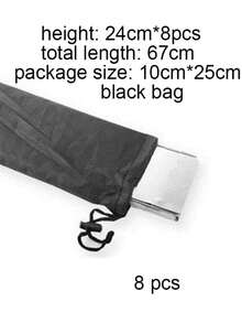 Outdoor Aluminum Alloy Folding Windshield, 8pcs/12pcs Optional Lightweight Camping Windscreen, Height 24cm/9.44in, Universal For Camping Stoves And Portable Gas Stoves, With Fixing Pins To Prevent Tipping, Bottom Slot For Gas Tube Placement, Heat Retention And Temperature Locking To Reduce Heat Loss, Saving Gas And Accelerating Cooking, Can Be Freely Bent And Shaped, Aluminum Alloy Material Durable And Wear-Resistant, High Temperature Resistant And Anti-Oxidation, Foldable And Compact For Easy Storage, Comes With Portable Storage Bag, Suitable For Hiking, Picnic, Outdoor Camping, Road Trip, Mountain Climbing, Survival And Other Scenarios, Essential Windproof Accessory For Outdoor Cooking Equipment - Multicolor - View 12