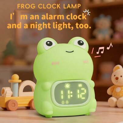 LED Modern Multifunctional Digital Alarm Clock With Adjustable Brightness Ambient Light And Timer, 12/24 Hour Display, Dual Alarm And Countdown Function - Cartoon Anime Design, Suitable For Bedroom And Living Room Decoration, Bedroom Alarm Clock Gift, Bedroom Decor, Home Decor Alarm Clock