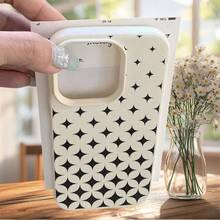 [Fast Local Shipping] Phone Case For Apple 17 16 15 Promax: Direct Factory Wholesale Price Litchi Texture / For 17PROMAX Old White TPU Phone Case With Large Hole And Comfortable Grip, Featuring Creative And Fashionable Geometric Floral Pattern With UV Printing And Litchi Texture For IPhone 17/16/15/14/13/12/11/87 Plus - 1 Image - View 5