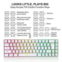 Set Keyboard dan Mouse Berkabel HXSJ, Keyboard Membran 68 Tombol, Pencahayaan RGB Kontras Hitam dan Putih, USB Plug and Play, Bahan ABS, Cocok untuk Penggunaan di Rumah, Kantor, dan Gaming (Model: V200 + J900) - View 6