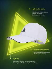 CAMEL CROWN Mũ lưỡi trai bóng chày unisex mùa hè mới, mũ chống nắng thể thao tennis chống tia UV, vành mũ tôn khuôn mặt - trắng - Xem 7