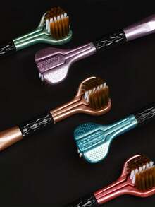 1pc Ultra Soft Adult 3-Sided Toothbrush (Random Packaging), Multi-Functional & Portable - Soft Bristles, Exquisite Gift Suitable For Men And Women - Multicolor - View 5