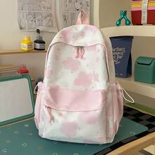 LECEY Mochila de gran capacidad para estudiantes de secundaria, preparatoria y universidad para mujeres - Rosa - Ver 6