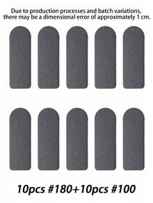 20pcs/Pack #180 Grit Small Foot File Replacement Sandpaper - Black - View 11