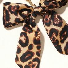 1 buah Gantungan Kunci Pita Kain Motif Leopard dengan Kait Paduan Logam, Hadiah untuk Wanita dan Anak Perempuan, Cocok untuk Kembali ke Sekolah, Halloween, Thanksgiving, Natal - MultiWarna - View 6