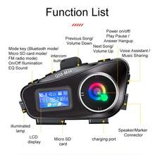 KZ Q58 Max 藍牙 5.3 摩托車頭盔無線耳機 RGB 彩燈免手持通話手機套件 IP65 防水 MP3 音樂播放器喇叭 - 黑色 - 查看 6