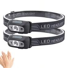 1/2/3/5pcs High-Brightness LED Headlamp Sensor Waterproof Suitable For Camping, Hiking, Fishing And Emergency Use - Style a - View 10