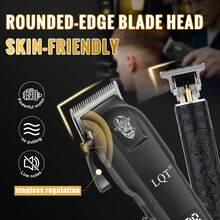 LQT (4pcs/3pcs/2pcs) Multi-Function Home Grooming Kit, Cordless Hair Clipper, Beard Trimmer, Ear & Nose Hair Trimmer & Men's Razor, USB-C Charging, Suitable For Personal Travel, Home And Barber Use, Ideal Men's Gift, Father's Day Gift - View 6