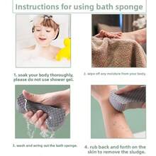 1/4 Piece Color-Random 3D Fish-Scale Design Bath Sponge Set, Gentle Exfoliation, Soft And Skin-Friendly, Three-Dimensional Cleaning Protects The Skin, Thoroughly Cleans And Exfoliates, Providing A Relaxing SPA Bathing Experience - Cleaner And Cleaner - View 7