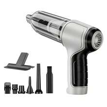 3-In-1 Car Vacuum Cleaner, Powerful Suction, Portable Compact Cordless Handheld Vacuum, Suitable For Dry And Wet Cleaning, 2*1200mAh Battery, Car Accessories - A - View 12