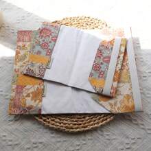 1 buah Sampul Buku Kain Patchwork Gaya Pastoral Ukuran A5/A6, Dapat Dicuci, Lembut, Pelindung untuk Buku Catatan/Buku Harian/Perencana - Mozaik pedesaan - View 11