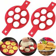 Multi Functional Non Stick Fried Egg Mold, Made Of Silicone Anti Scald Material, Reusable, Foldable For Storage, Suitable For Cooking And Baking Tools In The Kitchen, Kitchen Utensils, Graduation Gifts, And Holiday Gifts, - Multicolor - View 12