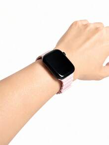 1件中性矽膠磁吸錶帶，兼容 ，適用 42mm、38mm、40mm、41mm、44mm、45mm、46mm、49mm 尺寸，時尚智慧手錶替換錶帶，適用 Ultra2、Ultra SE2、SE 11、10、9、8、7、6、5、4、3、2、1 系列，可作為學生返校禮物 - 彩色 - 查看 3