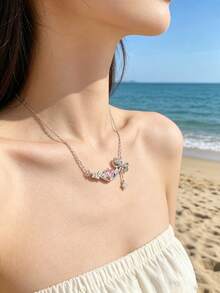 Minimalist Luxury Dainty Adjustable Necklace For Women, Layerable Collor Bone Chain, Lead & Nickel Free, Suitable For Sensitive Skin. Great Gift For Mom, Grandma On Mother's Day, Christmas, Wedding, Summer - Golden - View 5