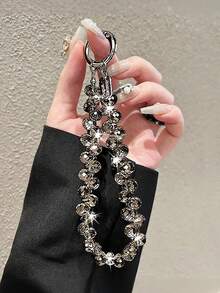 Fashionable Shiny Rhinestone Beaded Phone Lanyard Pendant Bracelet, Suitable For IPhone, Women's Girls Lanyard Bag Charm Accessory - Crystal Bracelet - View 6