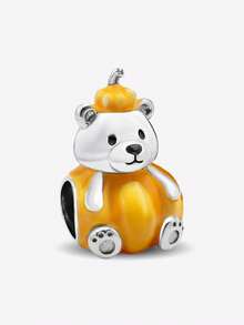 1件極簡時尚萬聖節吊墜珠，適用於手工DIY手鍊、項鍊及其他飾品，送給女性的完美禮物 - 銀色 - 查看 20