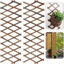 2 Pack Expandable Wooden Plant Trellis, Adjustable Garden Lattice Fence - View 2