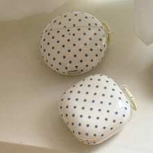 Korean Style Solid Color Minimalist White Base Dark Blue Polka Dot + Pendant Compatible With Samsung FreeBuds5i/6i Cute Earphone Case FreeBuds7i New Protective Case Pendant FreeBuds SE2/SE3 Korean Style Earphone Shell FreeClip/Clip-2 Fresh Girls Earphone Shell Buds Pro/2Pro/FE Premium Minimalist Protective Case Buds3/3Pro/3FE Fashion Creative Buds4/4Pro Love Style Earphone Shell - White - View 9