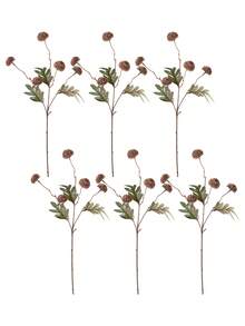 1支人造蒲公英花，50厘米塑料仿真植物枝条，带丝绸茎，适合家居客厅卧室装饰，仿真植物，秋季装饰，房间摆设，桌面装饰，花园装饰，情人节礼物 - 摩卡棕 - 查看 10