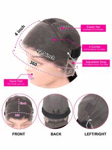 bling hair 180%密度水波纹360°全蕾丝真人发假发，透气网状设计，高清蕾丝前假发，适合女性 - 优雅自然，百变造型，蕾丝前假发 - SNatural - 查看 11