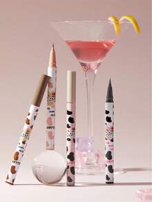FLORTTE Wow So Thin Eyeliner Pen Series 0.55ml 02# Super Thin Cold Tea Brown - 02# Fine Cold Tea Brown Juice 0.55ml - View 3