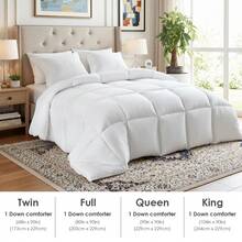 Comforter Duvet Insert - Quilted Comforters Twin/Full/Queen/King Size, All Season Duvet, GentleSoft Down Alternative Bedding Blanket, With 8 Tabs, Gifts For Women/Men,Machine Washable,, All-Season White - White - View 11