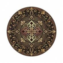 2 Pcs/Set Creative Ceiling Pendant Light Decorative Wall Stickers, High-End Hotel Lobby Ceiling & Floor Round Mosaic Stickers, 3 Sizes Available - 2pcs - View 21