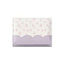 Minimalist Ins Style Sweet Short Multi-Function Pink Floral Wallet Coin Purse Card Holder - Multicolor - View 14