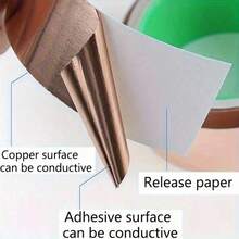 Conductive Copper Foil Tape, Effectively Repels Snails And Slugs, Suitable For All Seasons, Excellent Heat Resistance. Applicable For Electromagnetic Interference Shielding, Circuit Repair, Soldering, Gardening, DIY Crafts - Multicolor - View 9