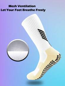 10 Pairs Men's Soccer Socks - Non-Slip Grip, Anti-Slip Cushioning Sports Socks, Suitable For Soccer, Training And Gym - Multicolor - View 4