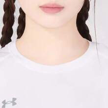 Under Armour Women's Sports Knit Round Neck Short Sleeve T-Shirt - White - View 3