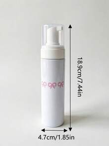 1pc Bow Knot Pattern Mousse Bottle, Random Pattern Position, 100ml/150ml/200ml/250ml Mousse Foaming Bottle, Facial Cleanser Foam Dispenser, Cosmetic Refillable Bottle - View 13