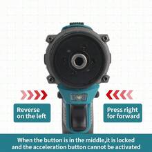SuperPan 18V Brushless Lithium-Ion Impact Electric Screwdriver, 135N.M High Torque, 3000RPM Variable Speed, Suitable For Car Repair/Woodworking Decoration/Furniture Assembly, Home/Industrial, Multi-Function Electric Screwdriver (Bare Tool) - Blue - View 6